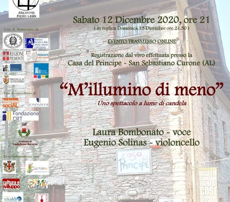 Sabato 12 dicembre “M’illumino di meno”, per “Alessandria Barocca e non solo”