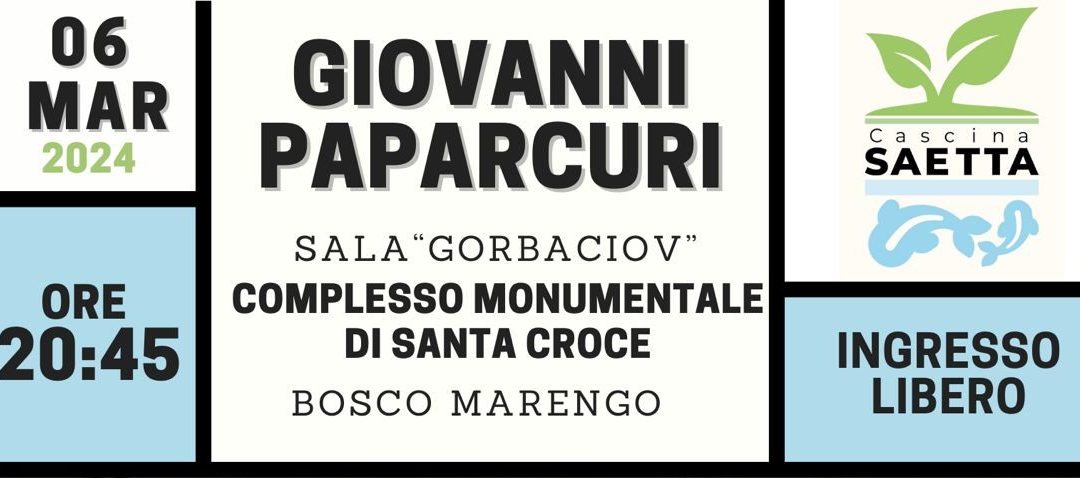 Grazie a APS Parcival un incontro con Giovanni Paparcuri, sopravvissuto all’attentato che uccise Rocco Chinnici